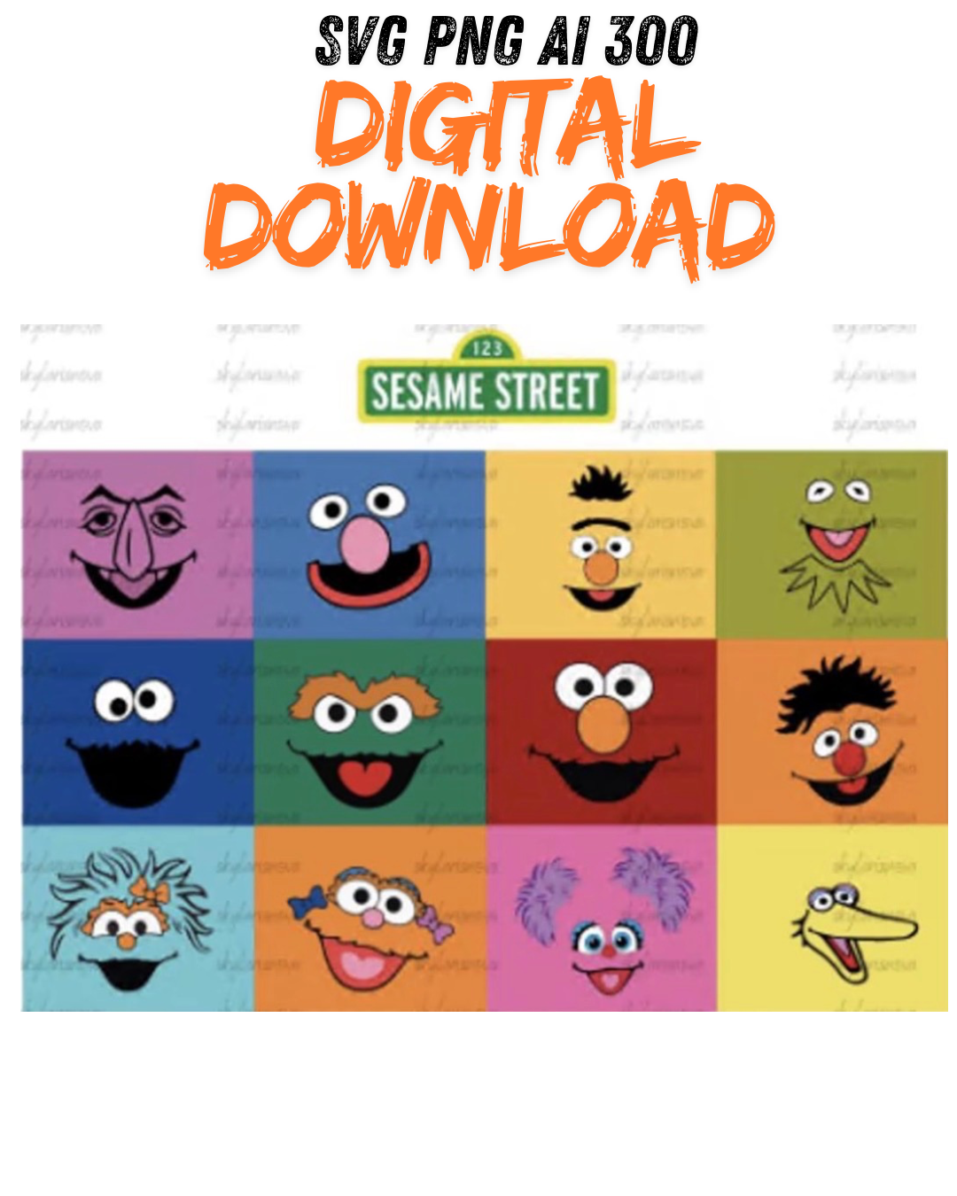 Digital Download Sesame street Instant Download