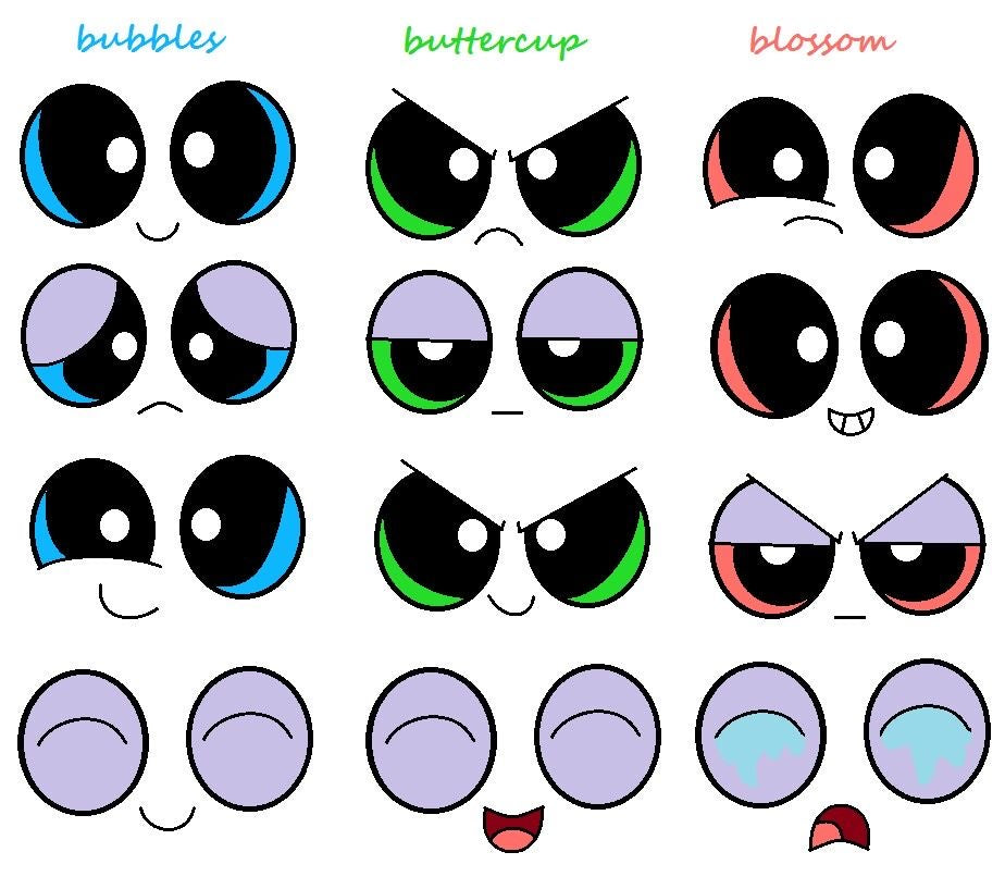 Powerpuff girls (12 characters) 3 pages