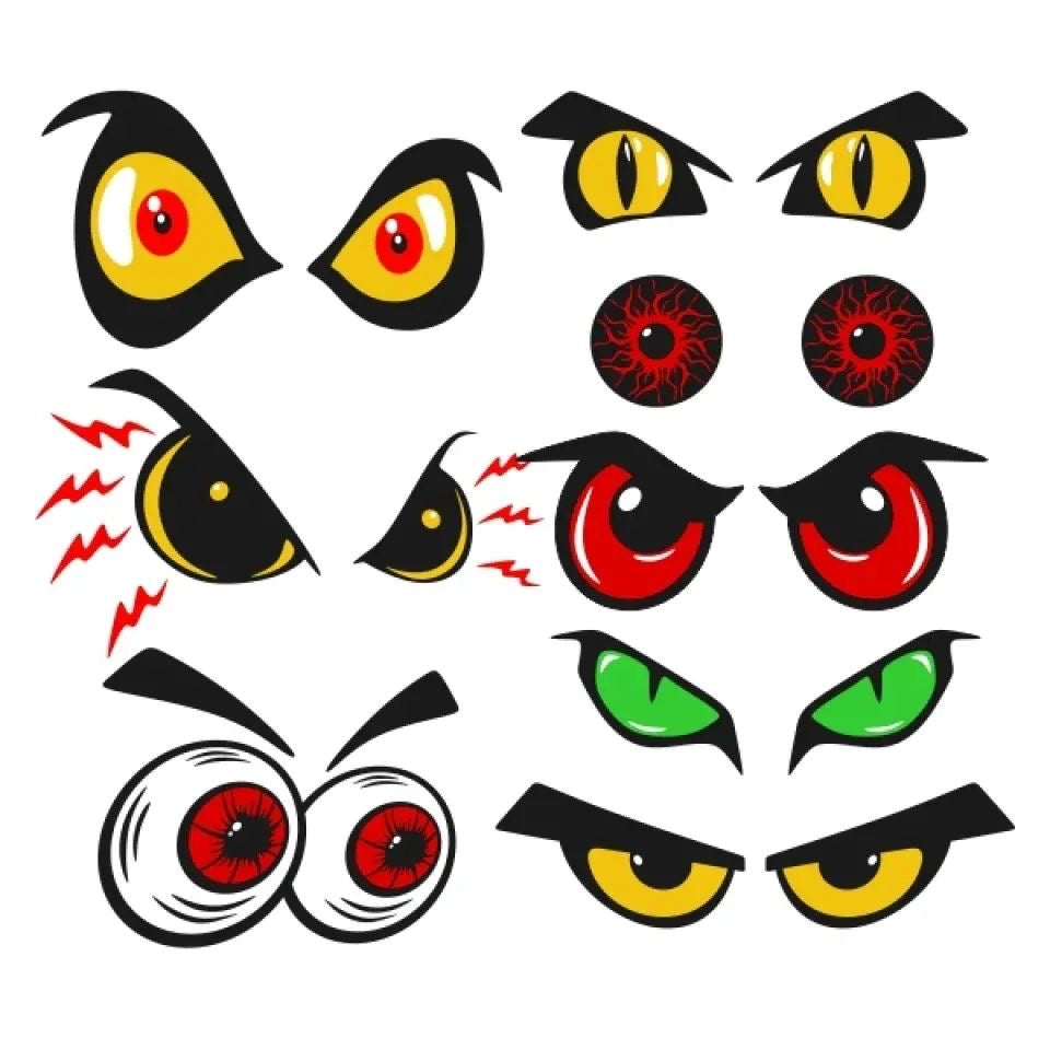 Edible scary pack of 8 eyes (2 page worth)
