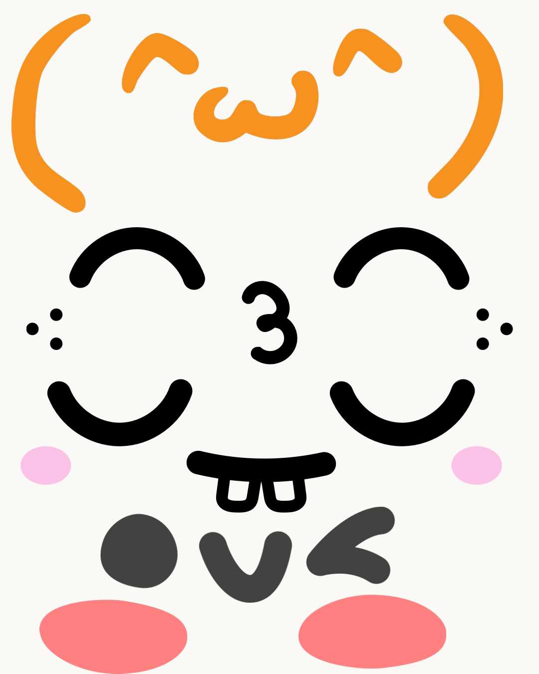 Scribble cute face edible (4) pack