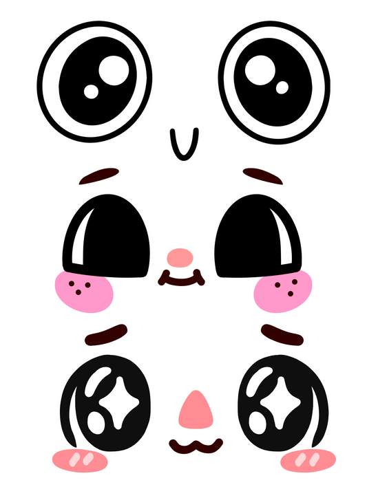 Cute simple faces edible