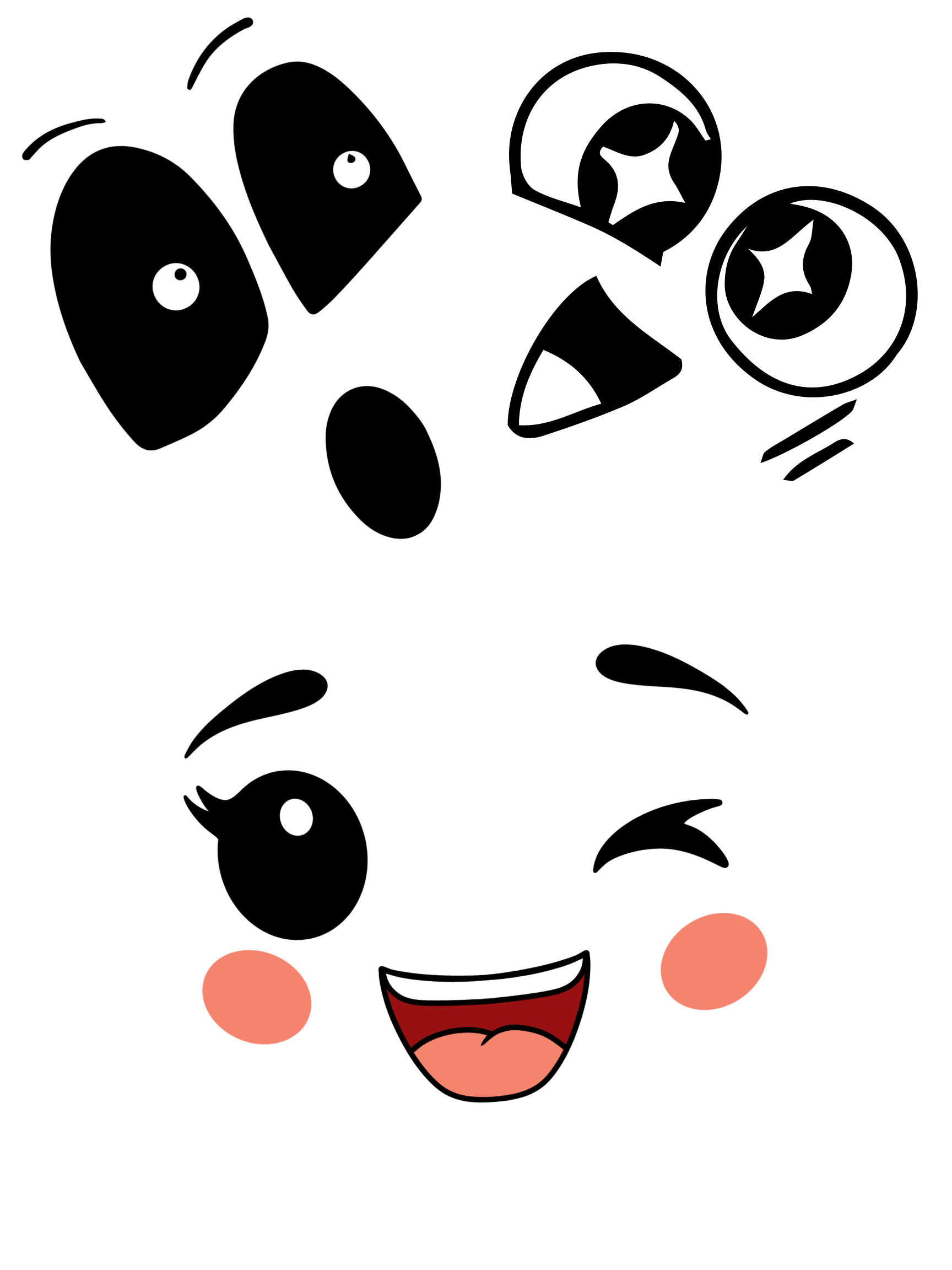 A lot of emotion faces edible