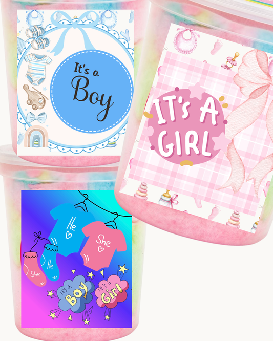 Basic baby Shower Cotton Candy tub options (please scroll left)