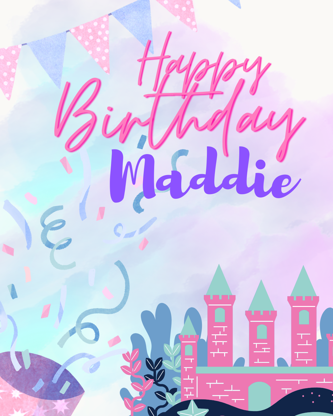 Custom Birthday COTTON Candy Tubs