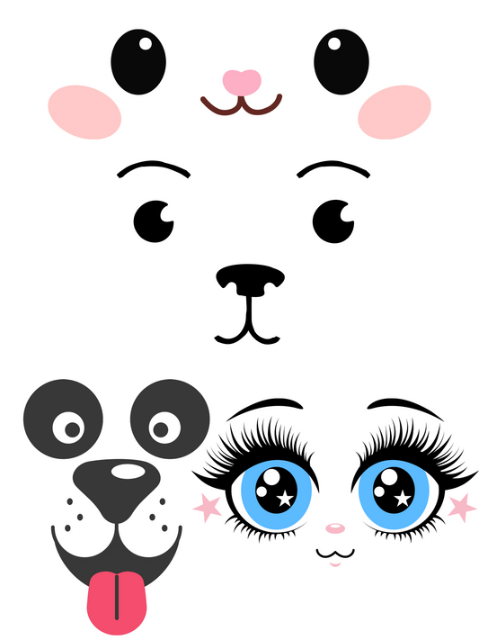 Cute Animal faces edible