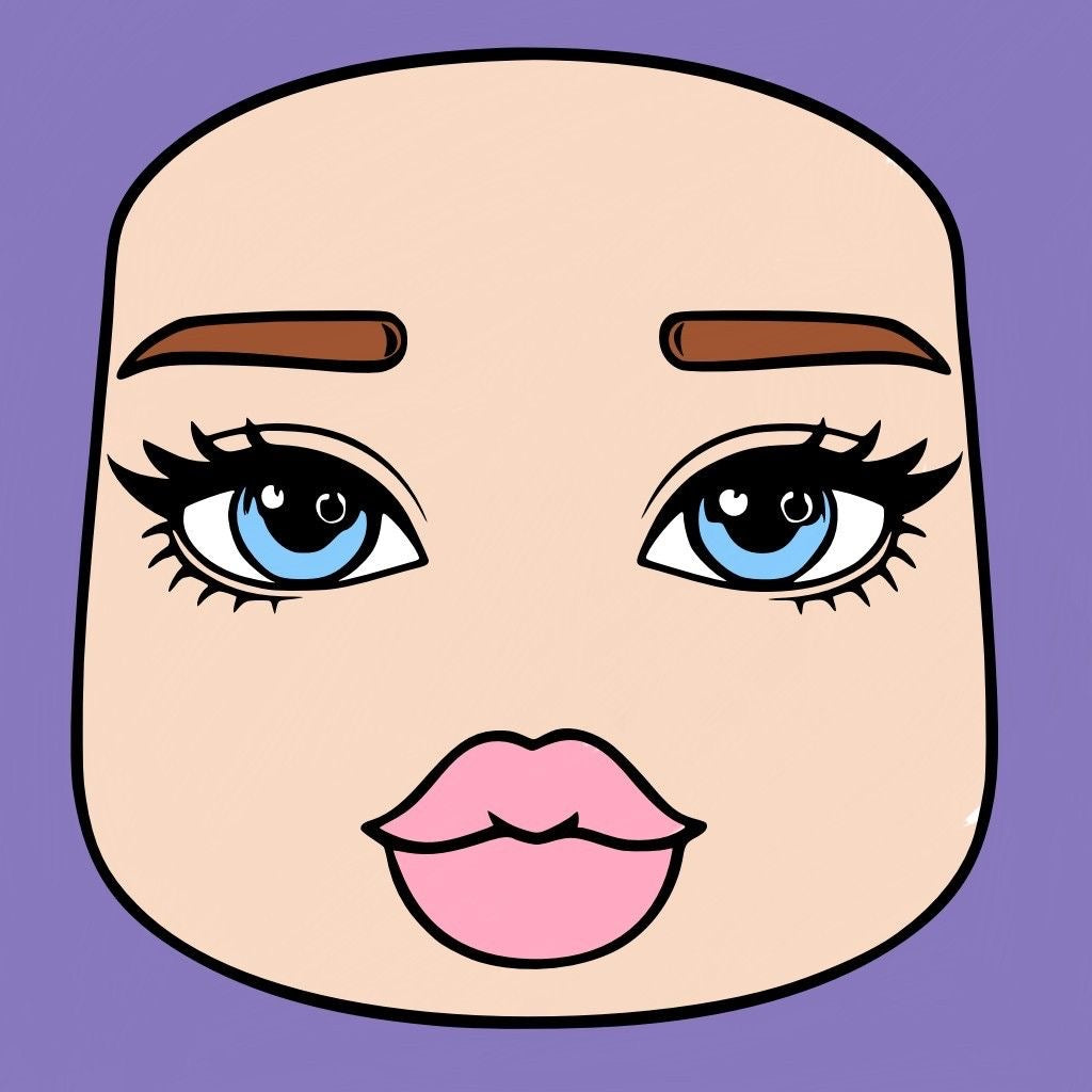 Large doll edible face pack of (2)