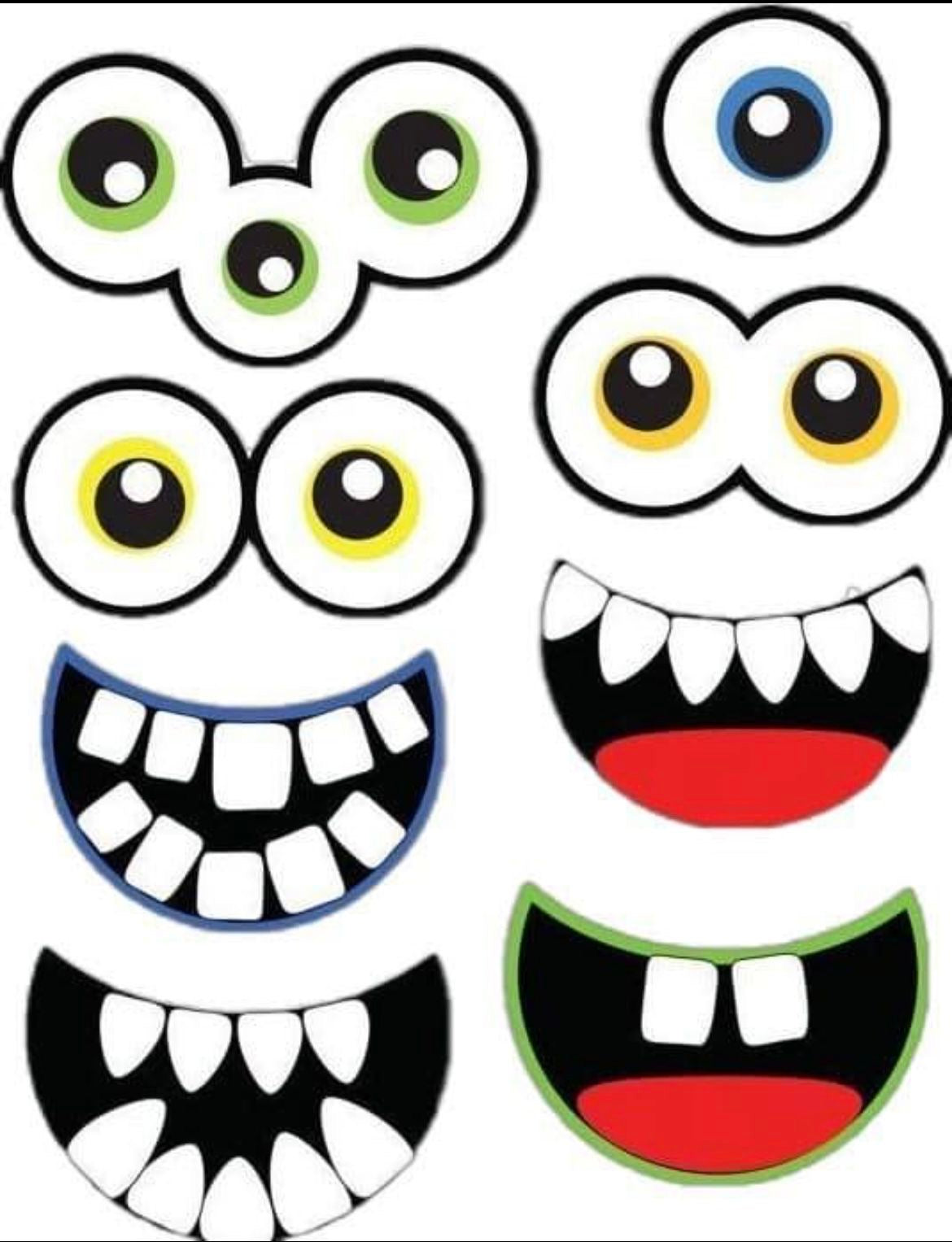 Edible crazy monster face 4 mouth/4 eyes