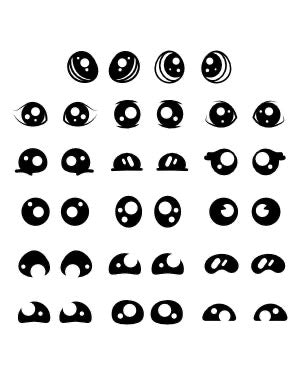 Edible pack of 17 eyes (1 sheets)